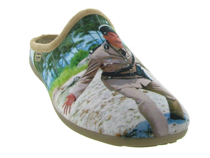 chaussons et pantoufles - Mules Sabots - homme - Toile Jean - Beige - La maison de l espadrille6733801_3