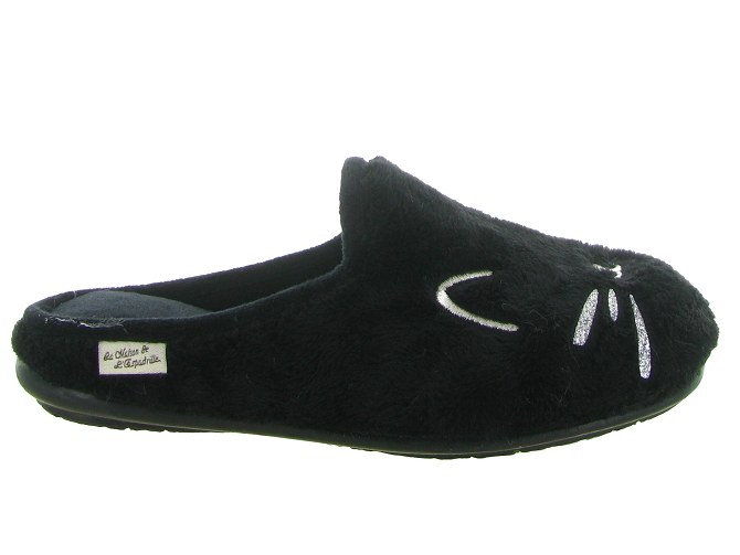 chaussons et pantoufles - Mules Sabots - femme - Toile  - Noir - La maison de l espadrille6734501_2