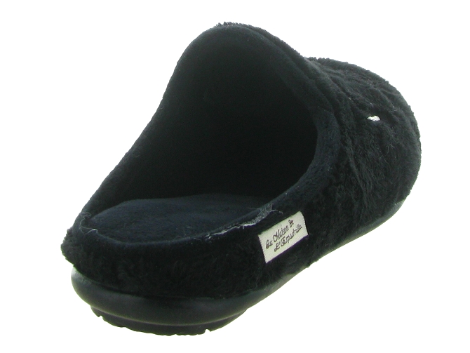 chaussons et pantoufles - Mules Sabots - femme - Toile Jean - Noir - La maison de l espadrille6734501_5