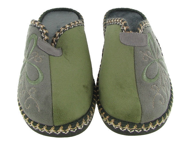 chaussons et pantoufles - Mules Sabots - femme - Toile Jean - Kaki - La maison de l espadrille