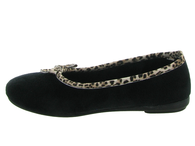 La maison de l espadrille chaussons et pantoufles 6055  ballerine leopard noir6735101_4