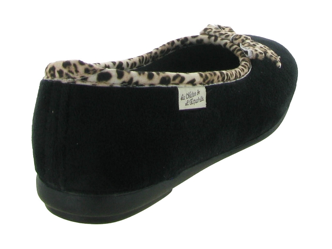 La maison de l espadrille chaussons et pantoufles 6055  ballerine leopard noir6735101_5