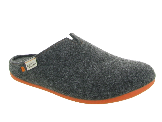 chaussons et pantoufles - Mules Sabots - homme - Feutrine - Noir - La maison de l espadrille