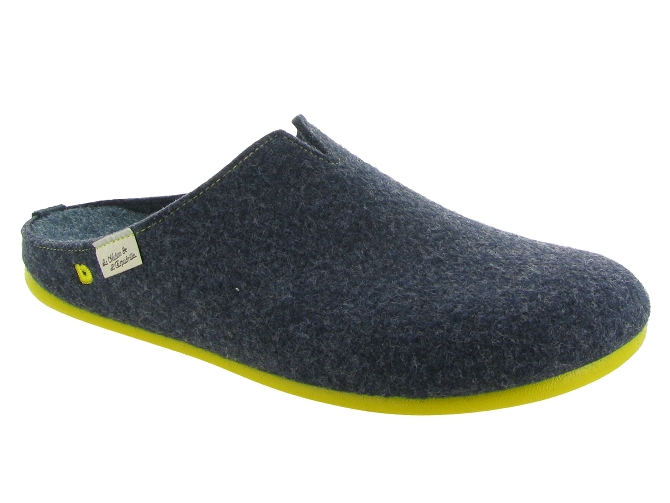 chaussons et pantoufles - Mules Sabots - homme - Feutrine - Bleu - La maison de l espadrille