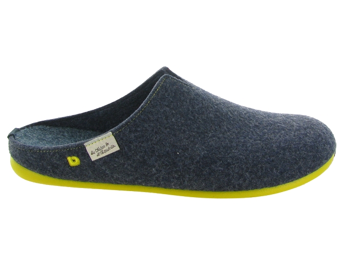 chaussons et pantoufles - Mules Sabots - homme - Feutrine - Bleu - La maison de l espadrille6735402_2