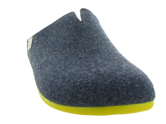 chaussons et pantoufles - Mules Sabots - homme - Feutrine - Bleu - La maison de l espadrille6735402_3