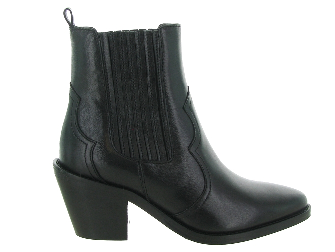 bottines et boots - Santiag - femme - Cuir - Noir - Bobbies6740401_2