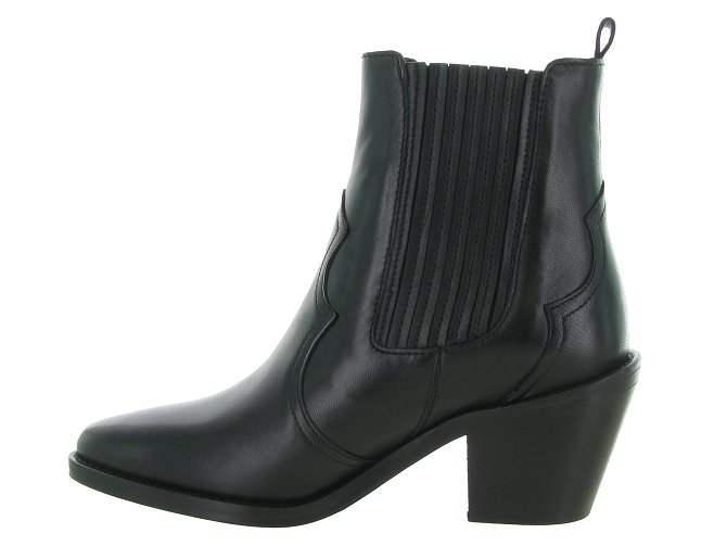 bottines et boots - Santiag - femme - Cuir - Noir - Bobbies6740401_4