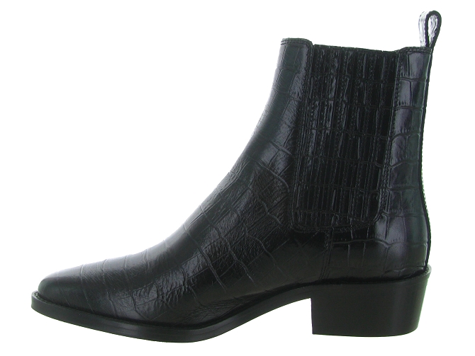 bottines et boots - Santiag - femme - Cuir - Noir - Bobbies6740601_4