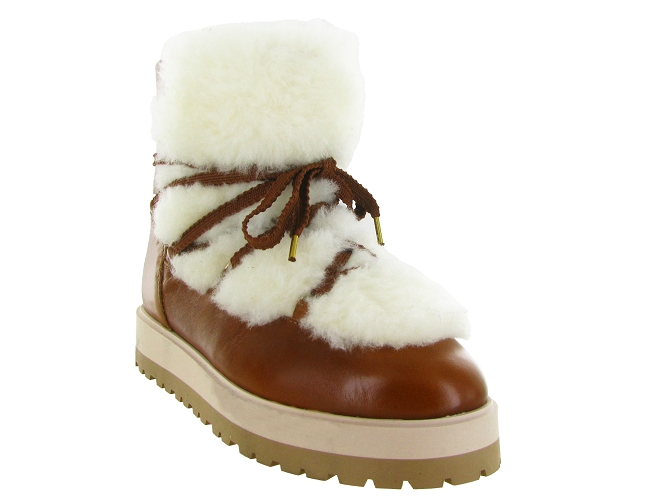 apres ski bottes fourrees - Botte de neige - femme - Cuir - Marron - Bobbies6741001_3