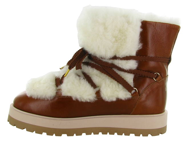 apres ski bottes fourrees - Botte de neige - femme - Cuir - Marron - Bobbies6741001_4