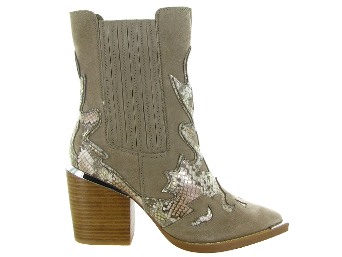 bottines et boots - Santiag - femme - Cuir - Beige - Alma en pena6743201_2