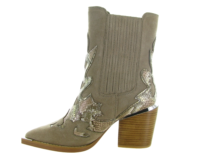 bottines et boots - Santiag - femme - Cuir - Beige - Alma en pena6743201_4