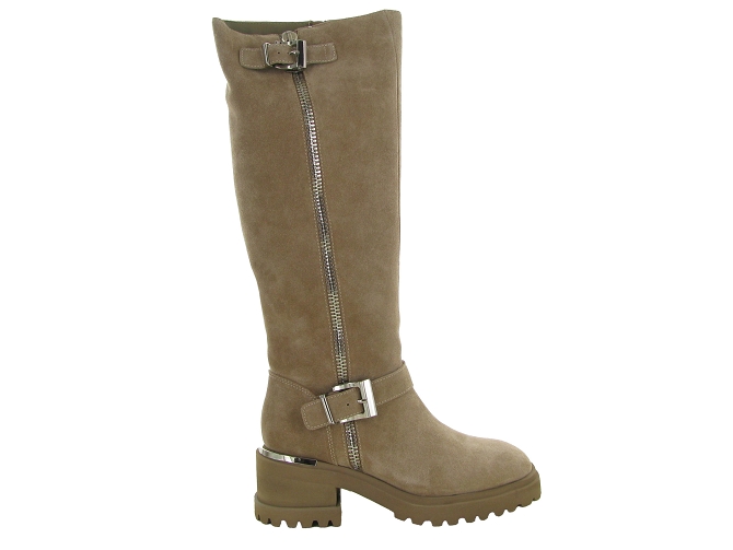 bottes - Motardes & Rock and roll - femme - Cuir - Beige - Alma en pena6743601_2