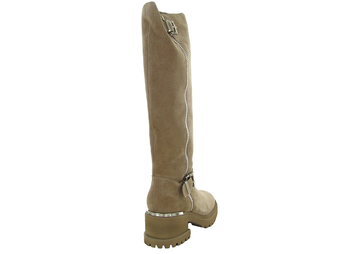 bottes - Motardes & Rock and roll - femme - Cuir - Beige - Alma en pena6743601_5