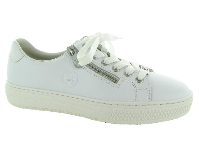 baskets et sneakers - Confort - femme - Cuir - Blanc - Rieker