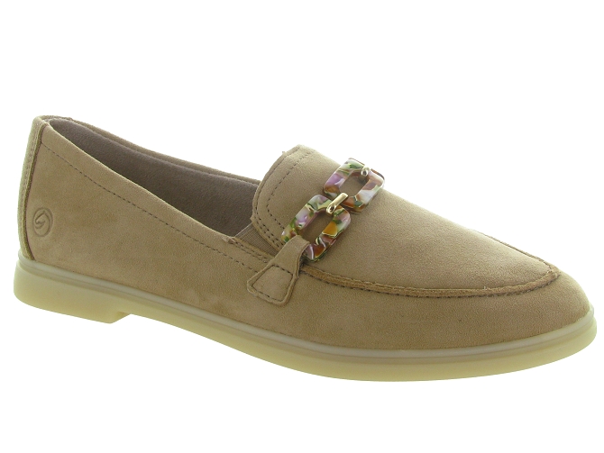 mocassins - Elégant - femme - Cuir - Beige - Remonte