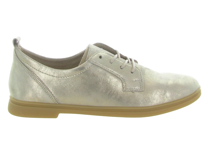 chaussures a lacets - Derby chic - femme - Cuir laminé - Or - Remonte6745801_2