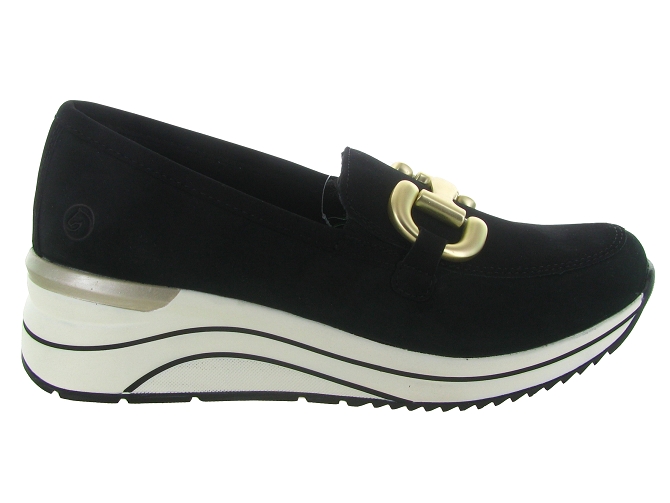 mocassins - Compensé - femme - Nubuck - Noir - Remonte6745901_2