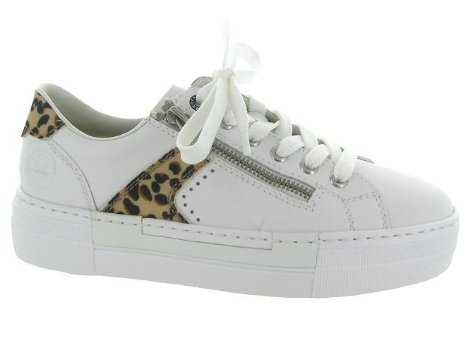 baskets et sneakers - Confort - femme - Cuir - Blanc - Rieker