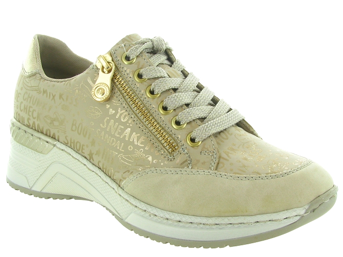 baskets et sneakers - Confort - femme - Synthétique - Beige - Rieker