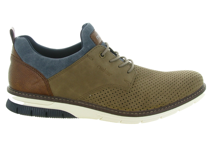 chaussures a lacets - Confort et décontracté - homme - Synthétique - Beige - Rieker6749401_2