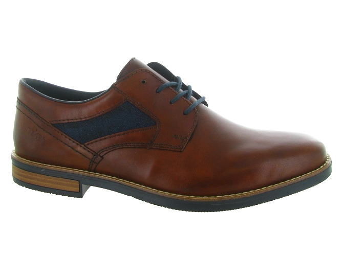 chaussures a lacets - Cérémonie - homme - Cuir - Marron - Rieker