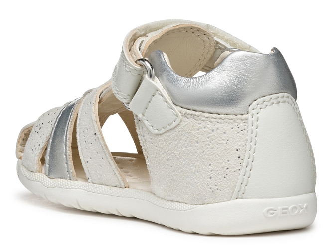 sandales et nu pieds - Semelle souple - bebe fille - Cuir laminé - Argent - Geox6755101_4