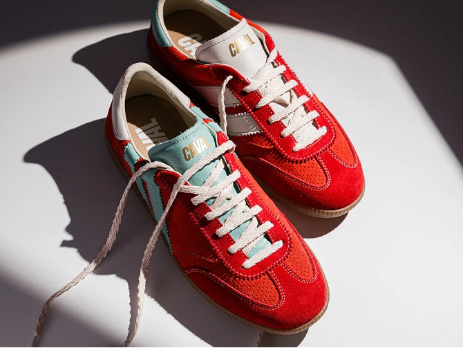 baskets et sneakers - Tendance - femme - Nubuck - Rouge - Caval