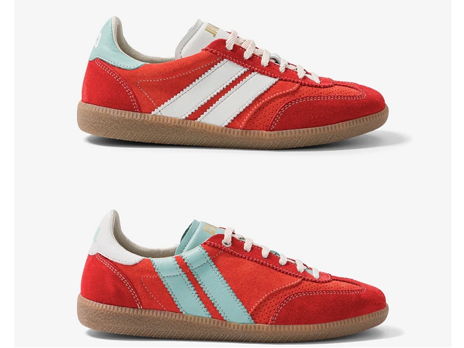 baskets et sneakers - Tendance - femme - Nubuck - Rouge - Caval6759101_2