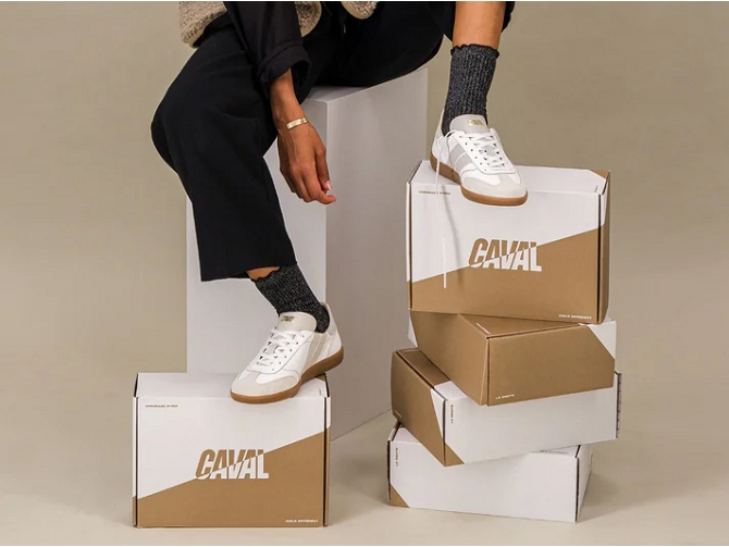 baskets et sneakers - Tendance - femme - Cuir - Blanc - Caval6759201_5