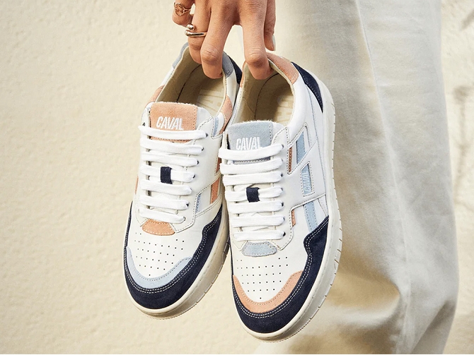 baskets et sneakers - Tendance - femme - Cuir - Bleu Marine - Caval6759302_3