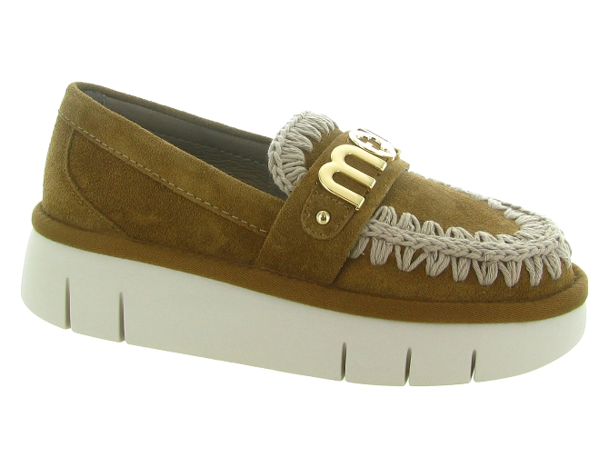 mocassins - Compensé - femme - Nubuck - Chestnut - Mou