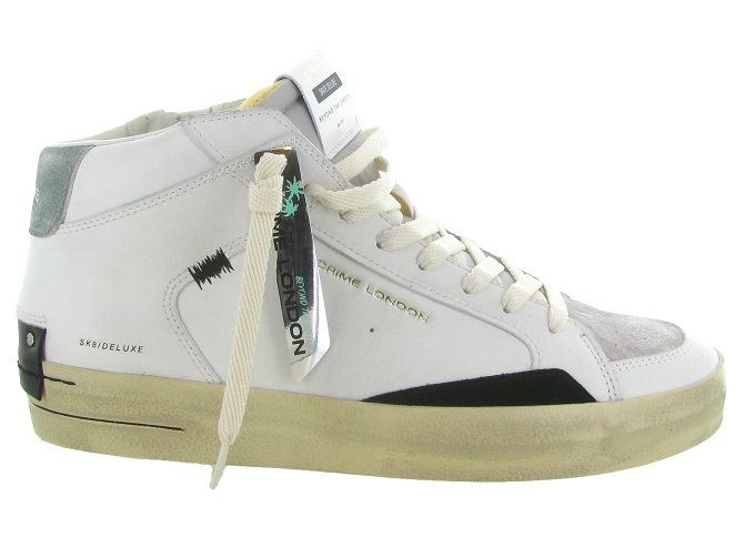 baskets et sneakers - Montante - homme - Cuir - Blanc - Crime london6764001_2