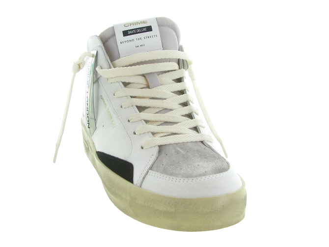 baskets et sneakers - Montante - homme - Cuir - Blanc - Crime london6764001_3