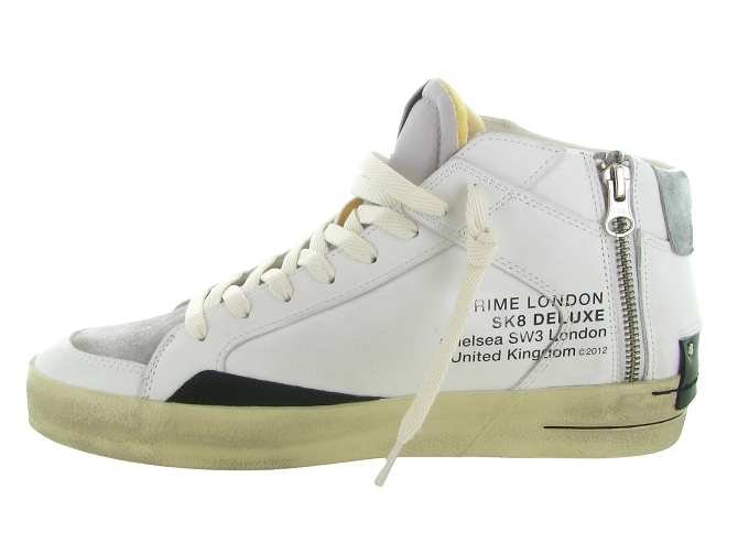 baskets et sneakers - Montante - homme - Cuir - Blanc - Crime london6764001_4