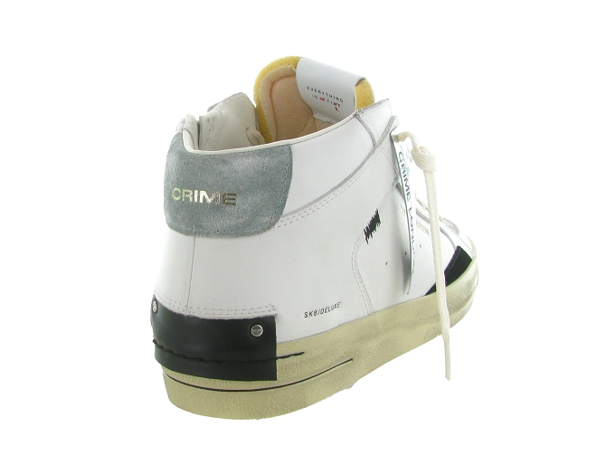 baskets et sneakers - Montante - homme - Cuir - Blanc - Crime london6764001_5