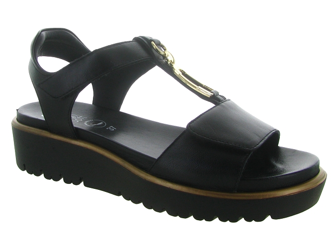 sandales et nu pieds - Confort - femme - Cuir - Noir - Ara