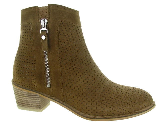 bottines et boots - Casual - femme - Cuir - Beige - Alpe