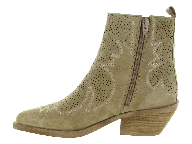 bottines et boots - Santiag - femme - Cuir - Beige - Alpe6782701_4