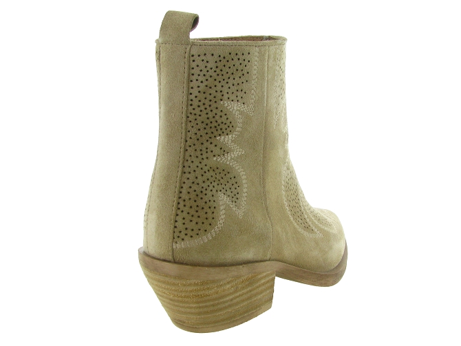 bottines et boots - Santiag - femme - Cuir - Beige - Alpe6782701_5