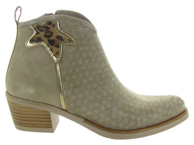 bottines et boots - Santiag - femme - Nubuck - Gris - Minka design6789201_2