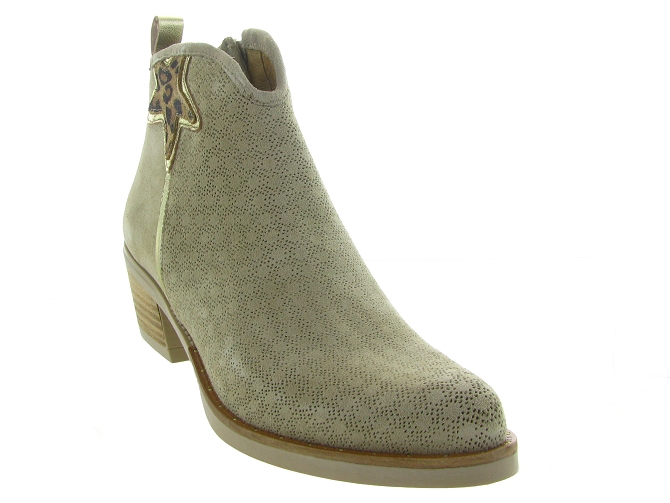 bottines et boots - Santiag - femme - Nubuck - Gris - Minka design6789201_3