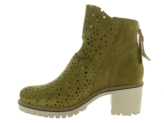 bottines et boots - Santiag - femme - Nubuck - Kaki - Minka design6789301_4