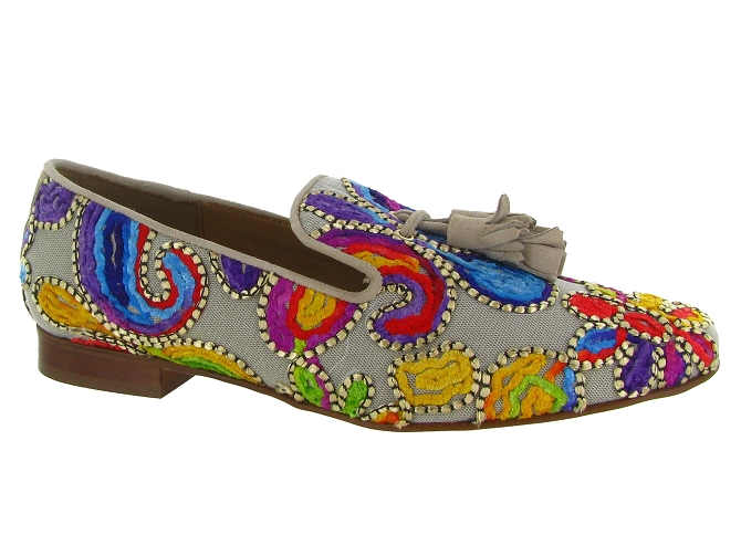 mocassins - Elégant - femme - Toile  - Multicolor - Pedro miralles