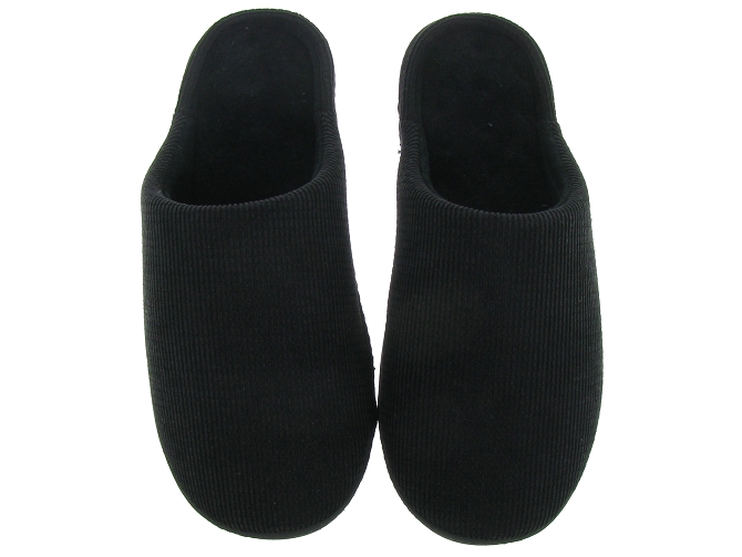 chaussons et pantoufles - Mules Sabots - homme - Nubuck - Noir - Isotoner