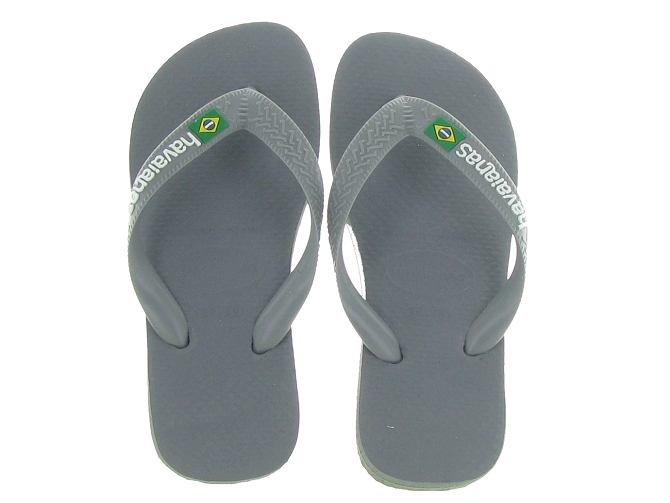 Havaianas sandales et nu pieds kids brasil logo gris