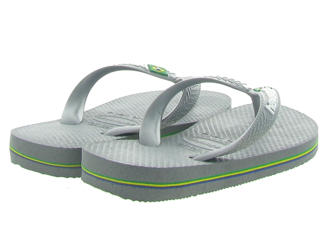 Havaianas sandales et nu pieds kids brasil logo gris7058706_5