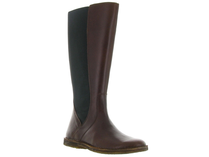 bottes - Cavalières - femme - Cuir - Marron - Kickers