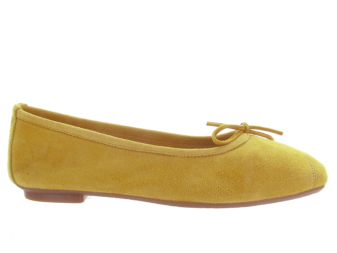 ballerines - Ballerine plate - femme - Cuir - Jaune - Reqins7092507_2